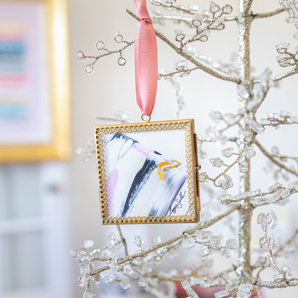 Merry & Bright Original Art Ornament #23