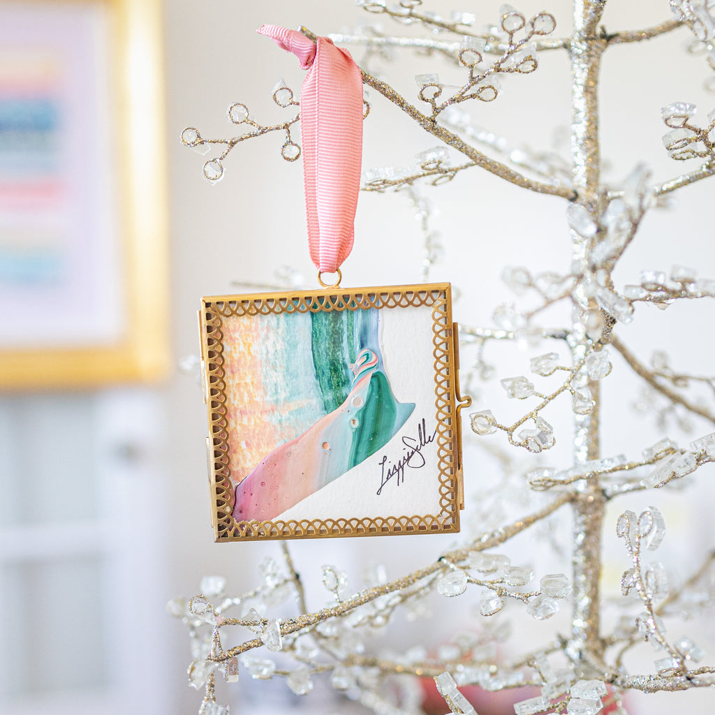 Merry & Bright Original Art Ornament #24