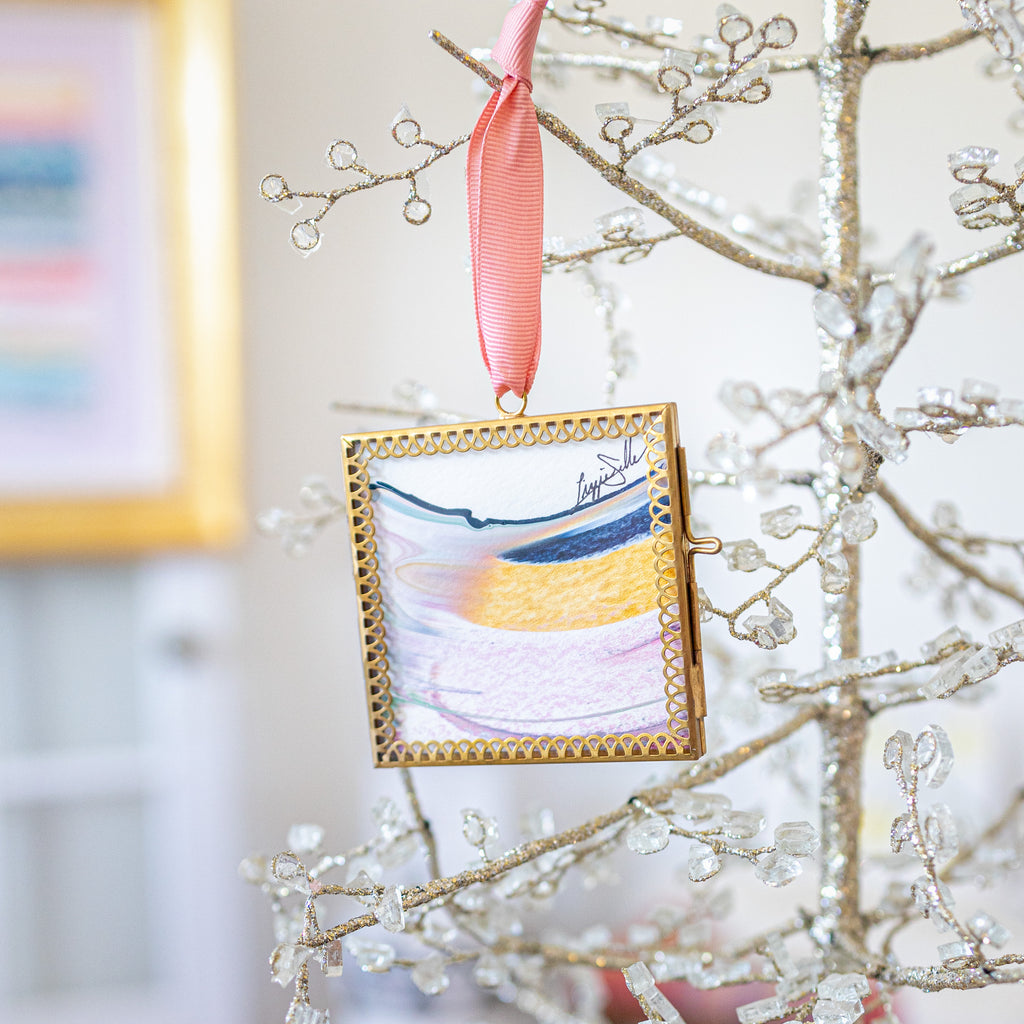 Merry & Bright Original Art Ornament #25