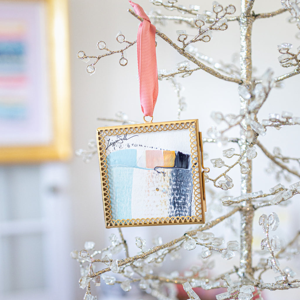Merry & Bright Original Art Ornament #29