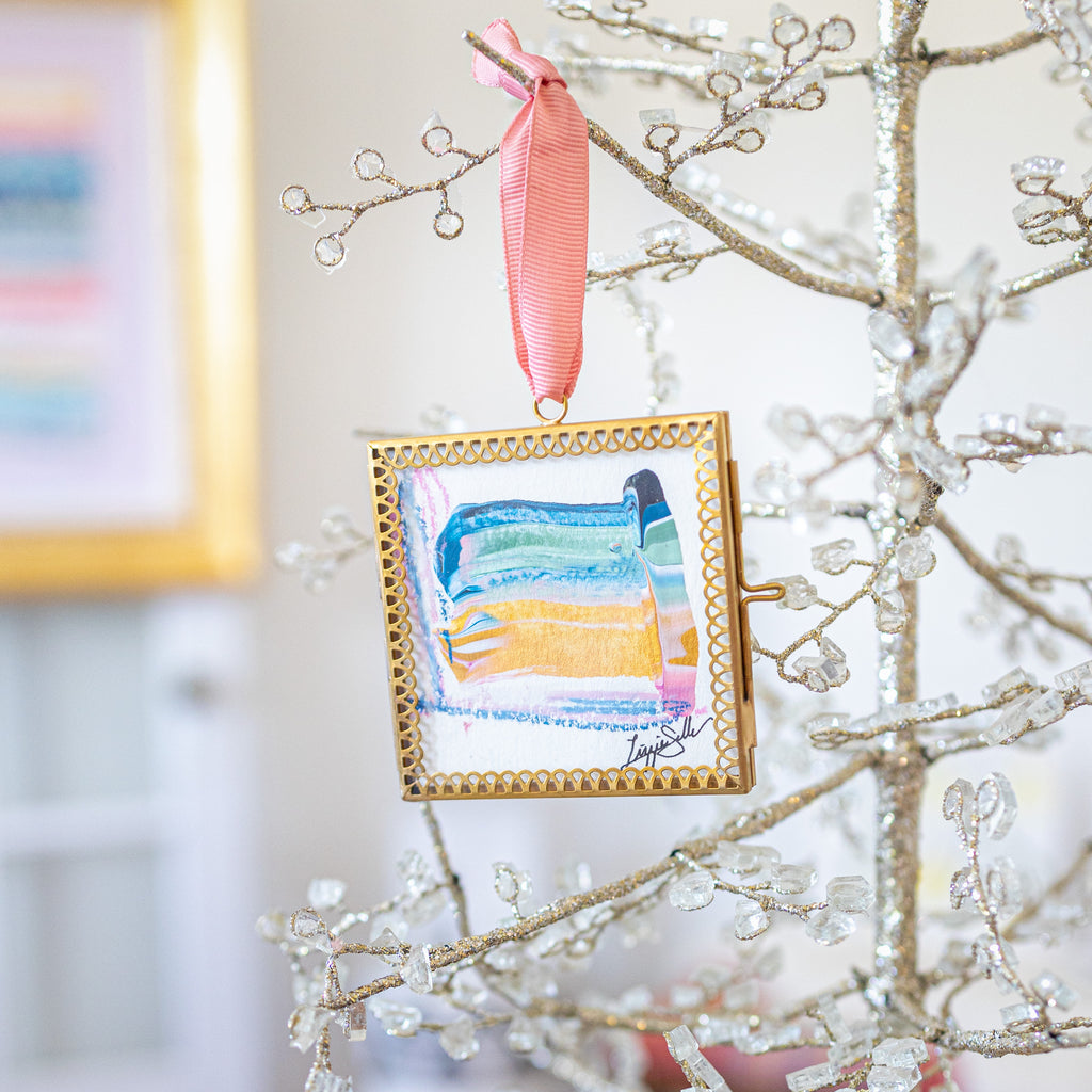 Merry & Bright Original Art Ornament #30