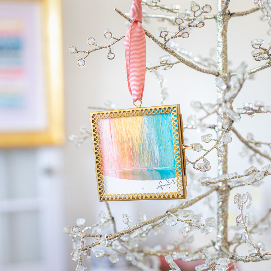 Merry & Bright Original Art Ornament #32