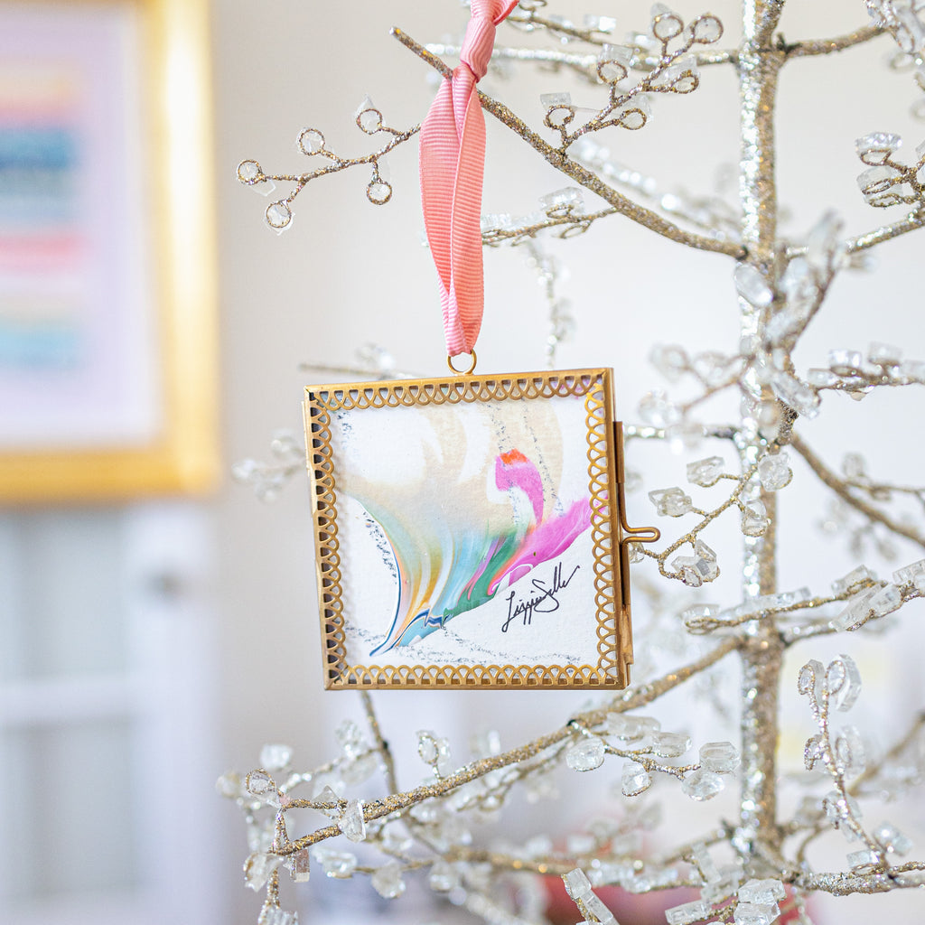 Merry & Bright Original Art Ornament #33