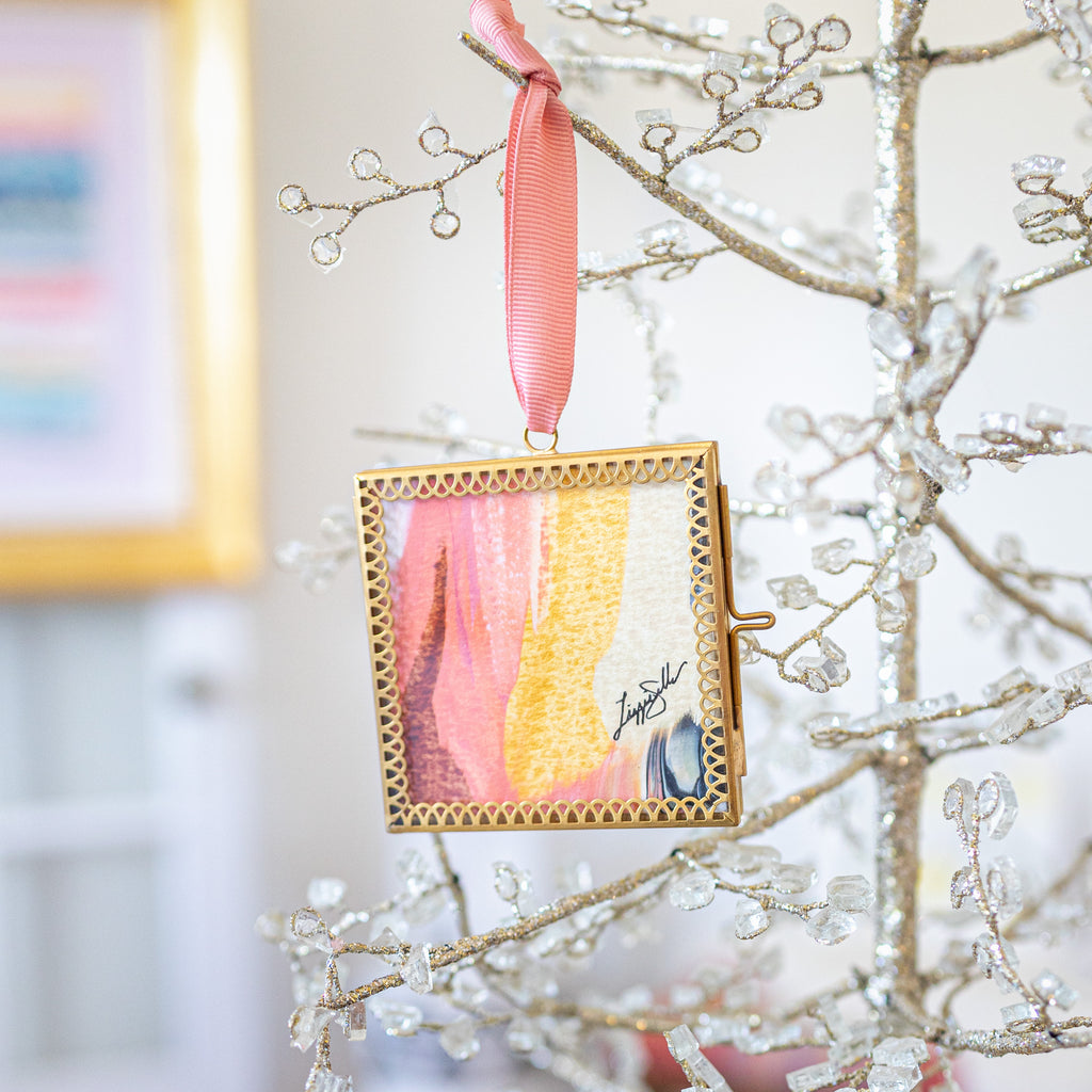 Merry & Bright Original Art Ornament #35