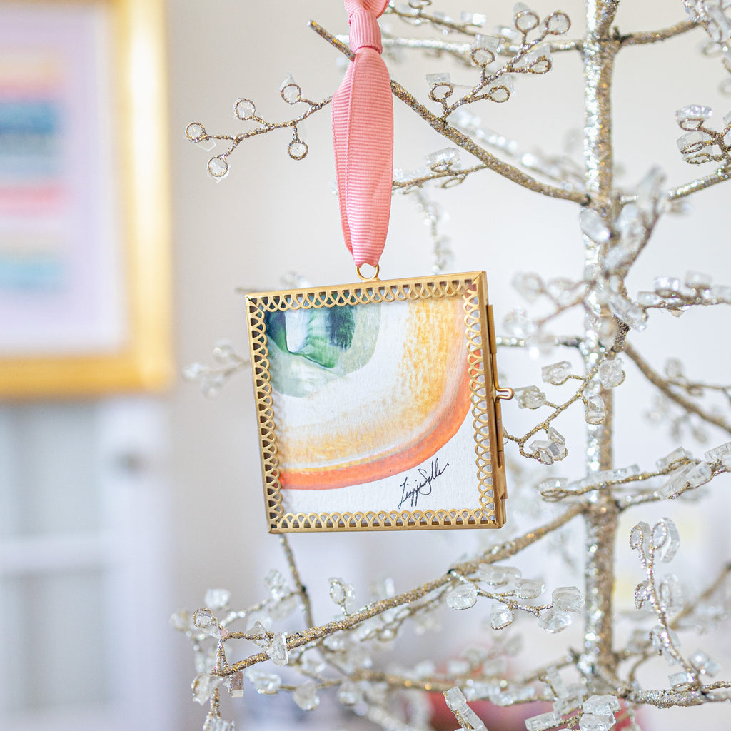 Merry & Bright Original Art Ornament #36