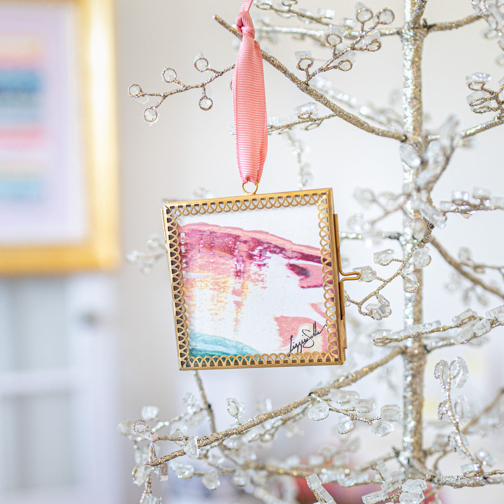 Merry & Bright Original Art Ornament #39