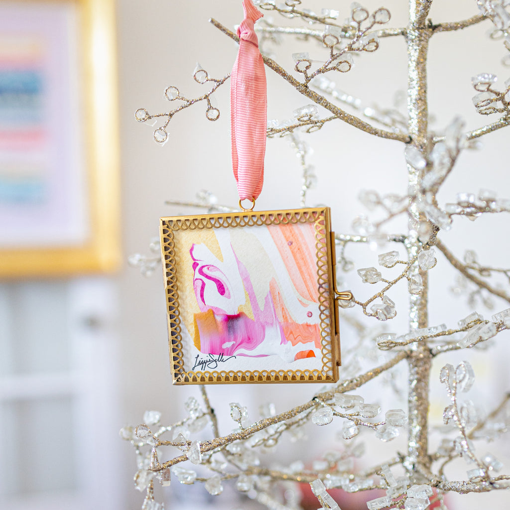 Merry & Bright Original Art Ornament #3