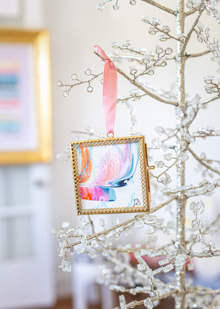 Merry & Bright Original Art Ornament #40