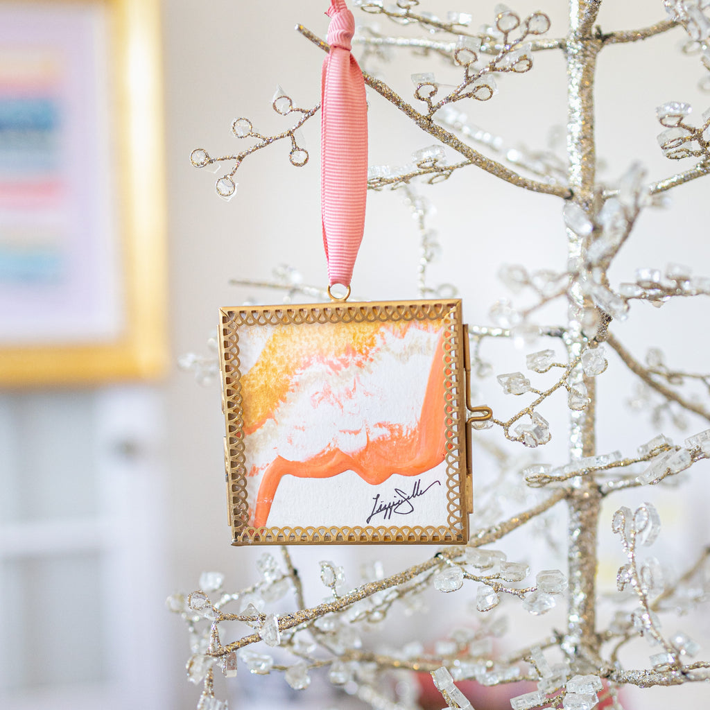 Merry & Bright Original Art Ornament #5
