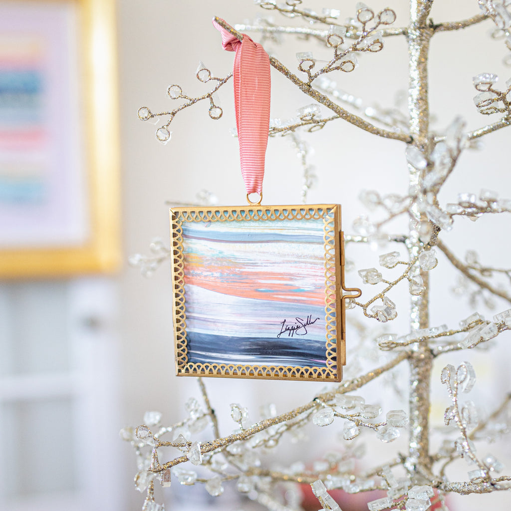 Merry & Bright Original Art Ornament #6