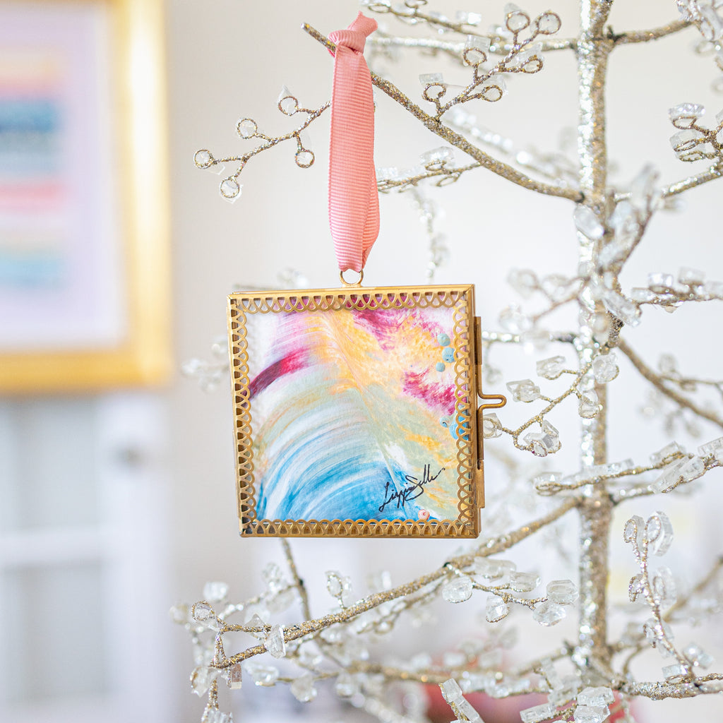 Merry & Bright Original Art Ornament #7