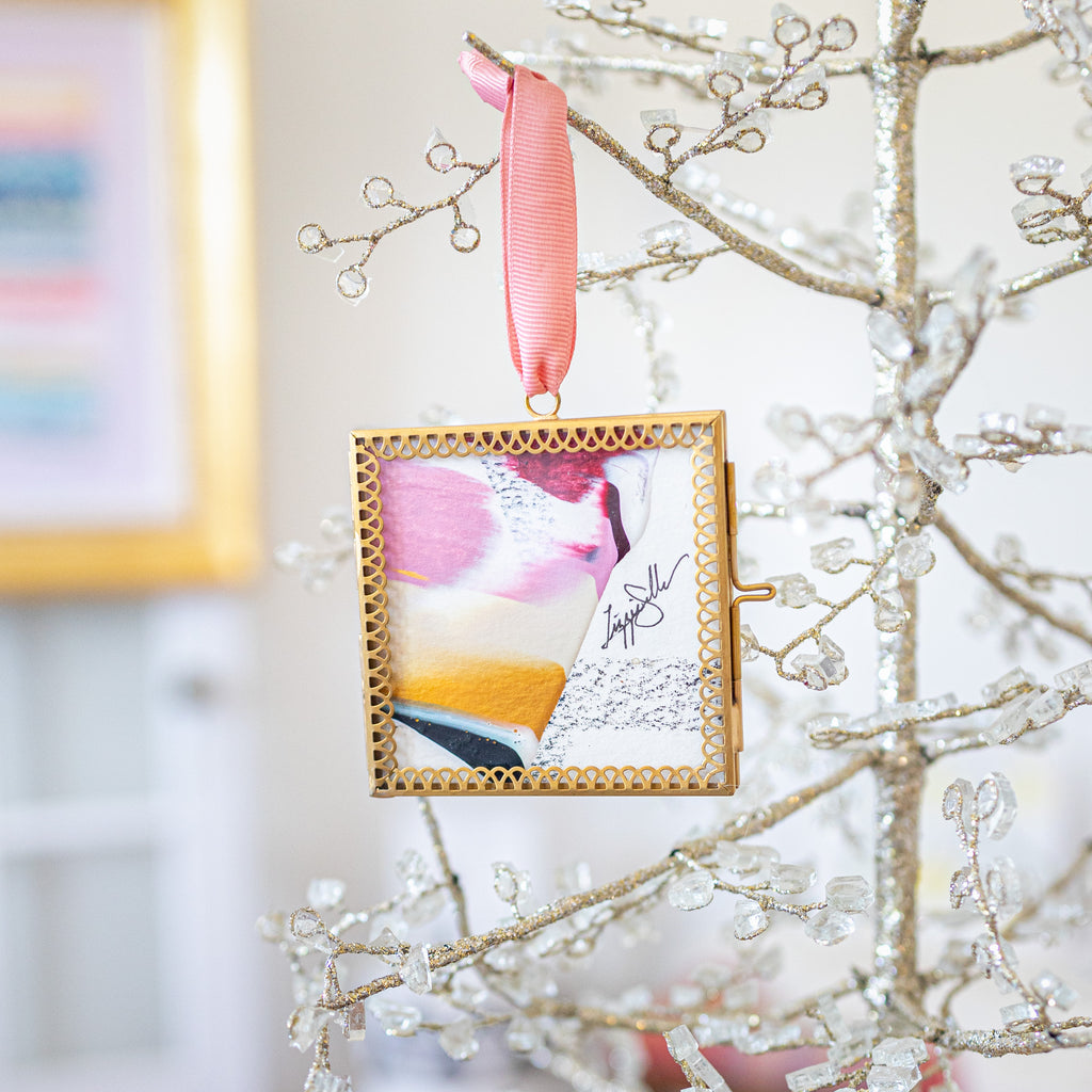 Merry & Bright Original Art Ornament #9