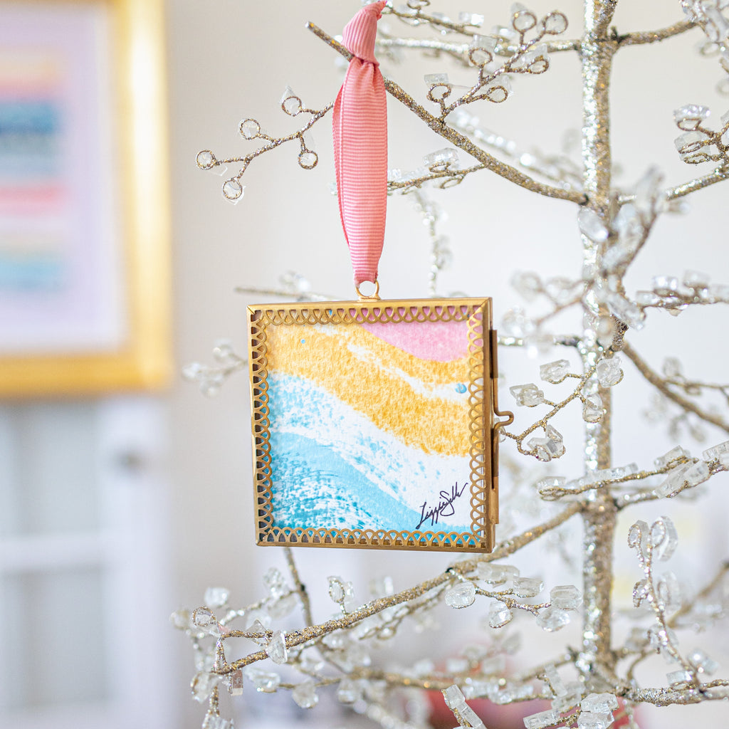 Merry & Bright Original Art Ornament #9