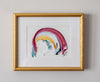 "Joyful Connections" Original in Custom Hammered Bright Gold Frame 10"x12"