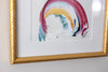 "Joyful Connections" Original in Custom Hammered Bright Gold Frame 10"x12"