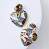 Mosaic Heart Statement Earrings