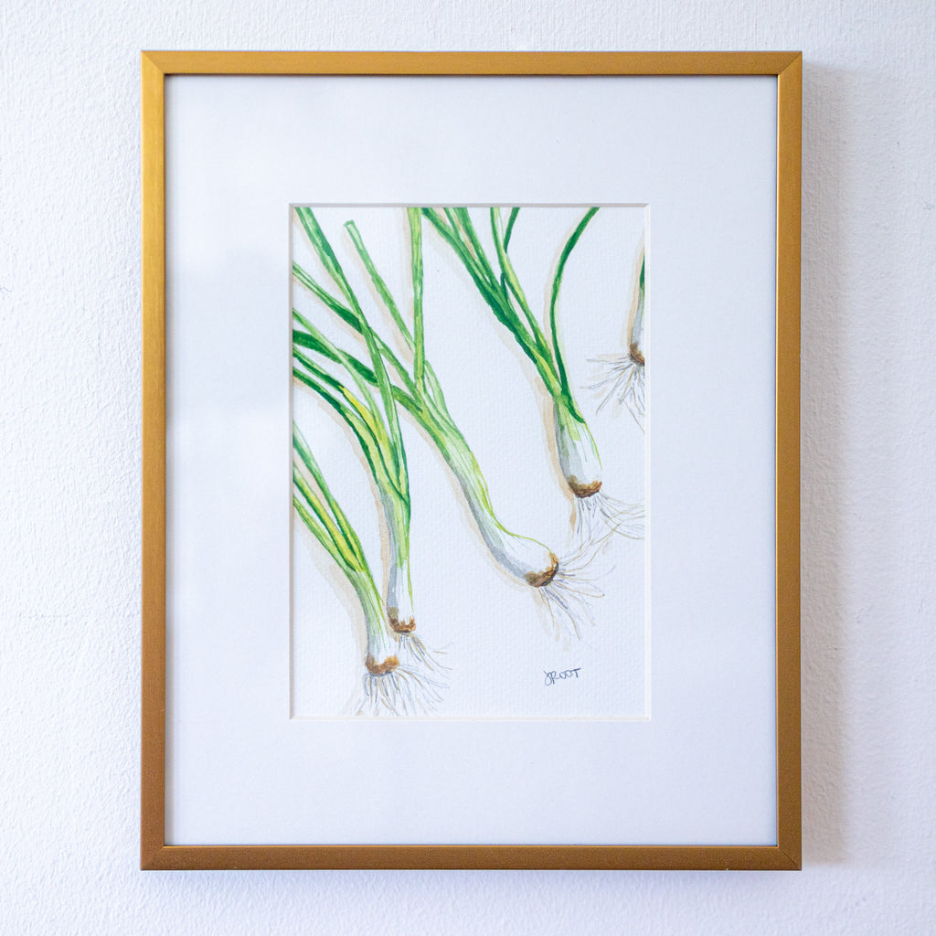 "Ordinary Beauty" in 8x10 Brass Frames - Green Onions