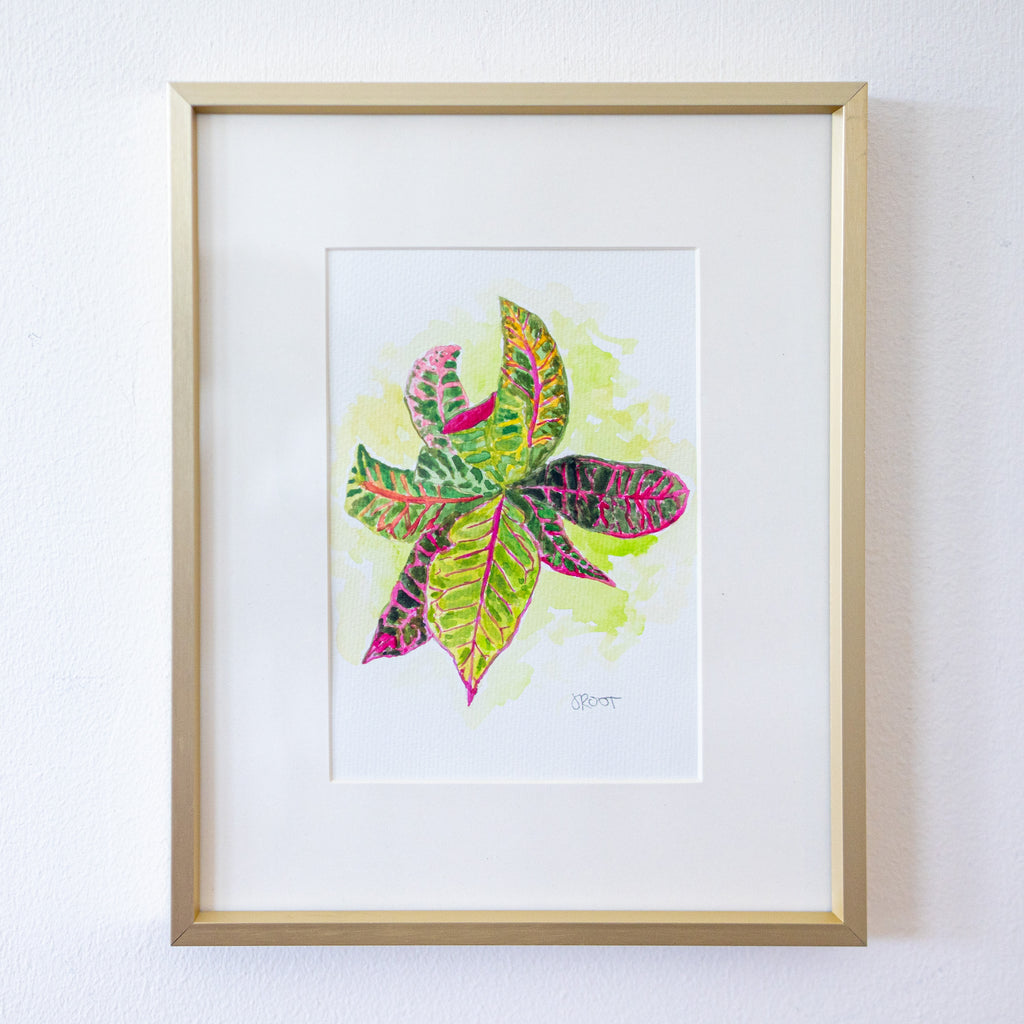 "Ordinary Beauty" in 8x10 Gold Frames - Tropical Leaves
