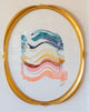 "Joy in Motion" Original Painting in Custom Gold Oval Frame 16"x20"
