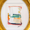 "Joyful Connections" Original Art in Oval Vintage Frame