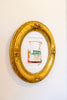 "Joyful Connections" Original Art in Oval Vintage Frame