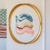 "Joy in Motion" Original Painting in Custom Gold Oval Frame 16"x20"