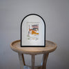 "Joyful Connections" Original Art - Horizontal Abstract, 9x12 Arches Aluminum Frame