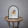 "Joyful Connections" Original Art - Horizontal Abstract, 9x12 Arches Aluminum Frame