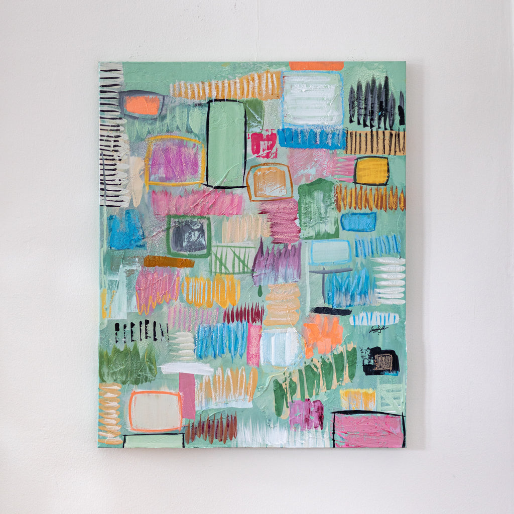 "Revival 2" 24"x30" Acrylic and Oil Pastel on canvas