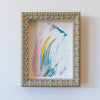 "Joyful Connections" Original Art in Custom Sage and Gold Shadowbox Frame