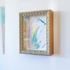 "Joyful Connections" Original Art in Custom Sage and Gold Shadowbox Frame