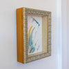 "Joyful Connections" Original Art in Custom Sage and Gold Shadowbox Frame