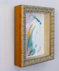"Joyful Connections" Original Art in Custom Sage and Gold Shadowbox Frame