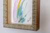 "Joyful Connections" Original Art in Custom Sage and Gold Shadowbox Frame