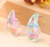 Iridescent Tear Drop Stud Earrings