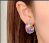 Iridescent Tear Drop Stud Earrings