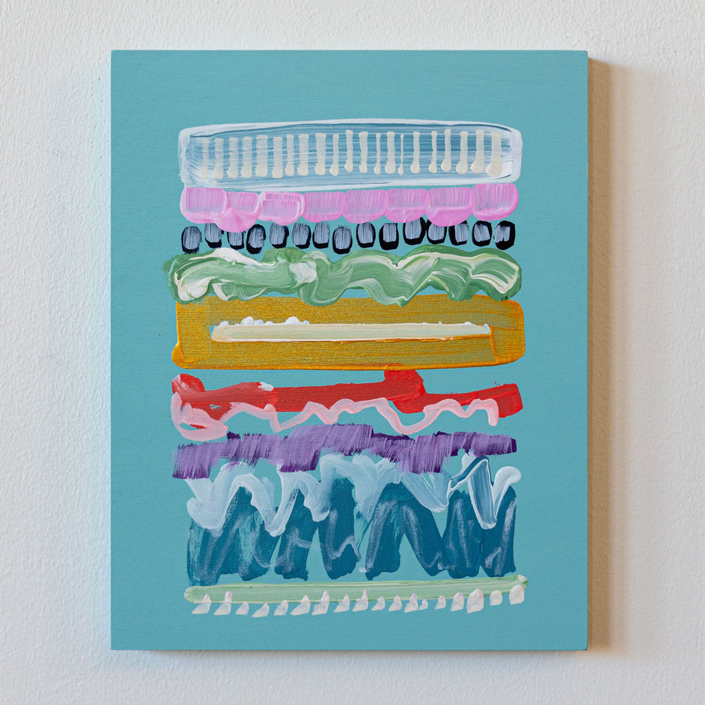 "Silver Linings Minis" 8x10 Acrylic on Wood Panel