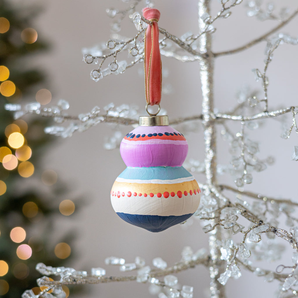 Silver Linings Globe Ornament Fancy - 2