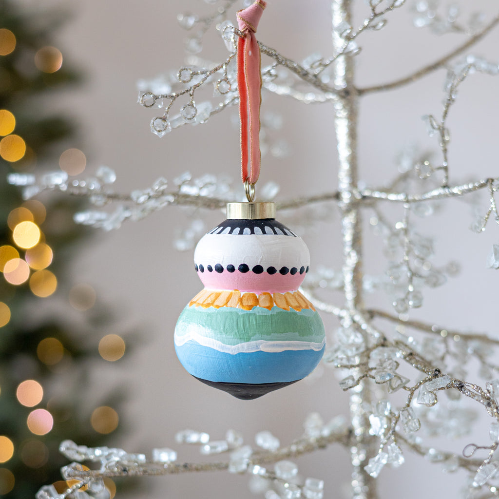 Silver Linings Globe Ornament Fancy - 4