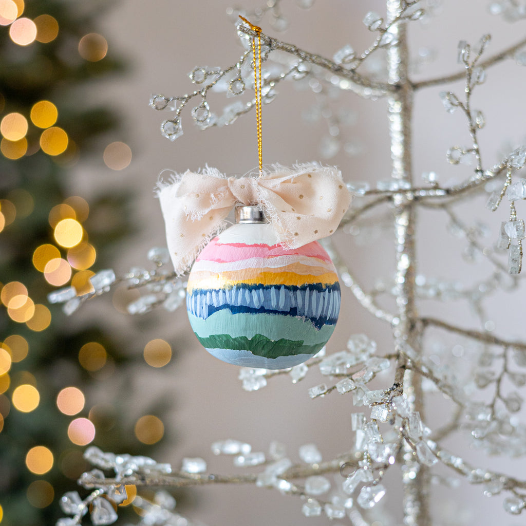 Silver Linings Globe Ornament Small - 4