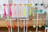 Sputnik Extra Long Drop Earring - Multiple Colors