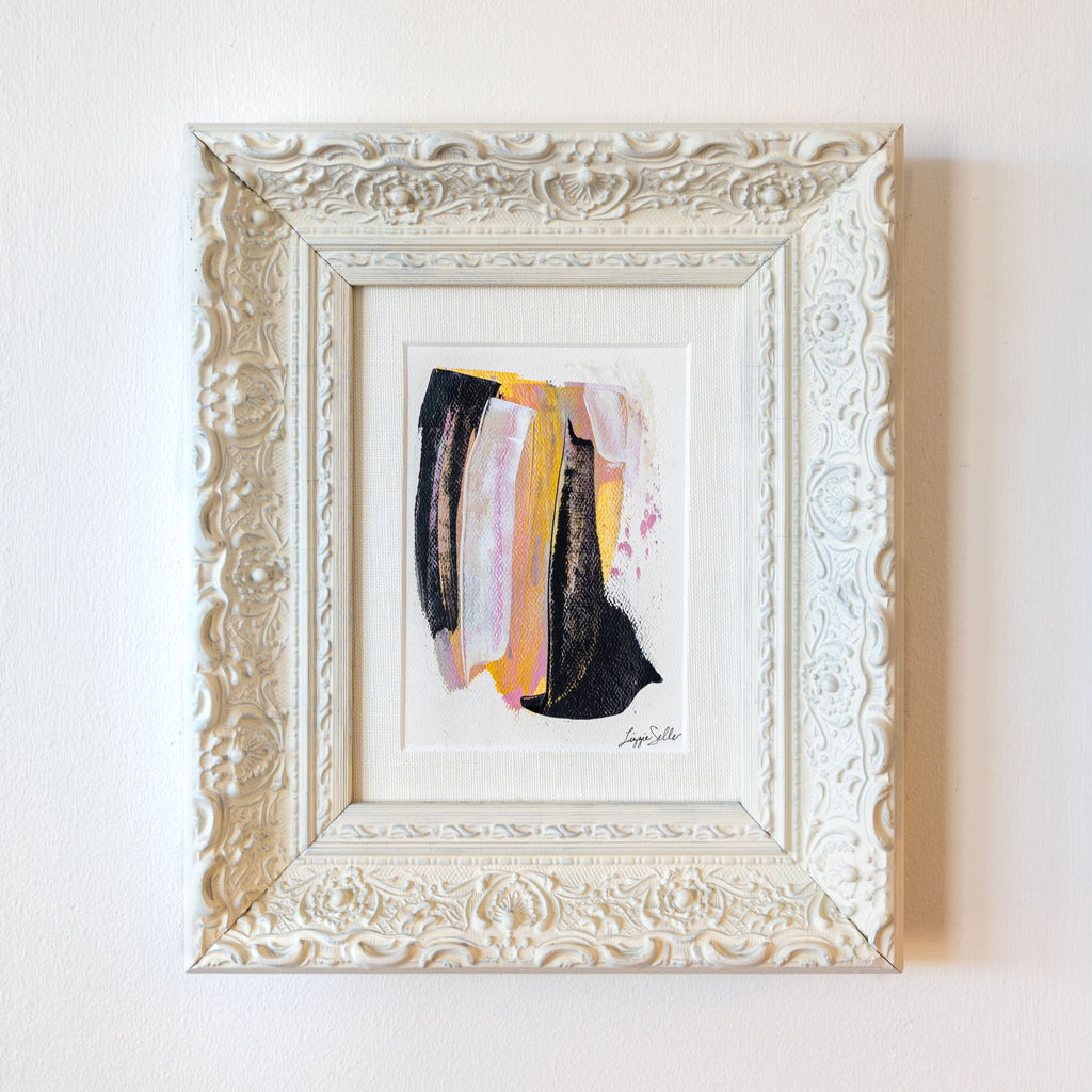 “Joyful Expressions” Study in Painted Vintage Frame