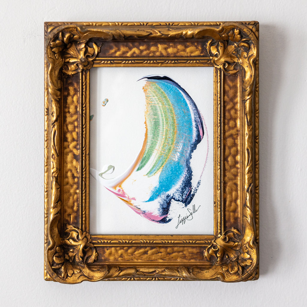 "Joyful Connection" Original Swish in Chunky Vintage Frame
