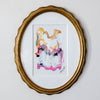 “Joyful Connections” Study in Wavy Vintage Oval Frame, 13”x16”