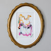 “Joyful Connections” Study in Wavy Vintage Oval Frame, 13”x16”