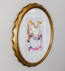 “Joyful Connections” Study in Wavy Vintage Oval Frame, 13”x16”