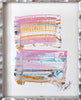 "Joyful Connections" Original Art in Custom Silver Wave Frame