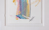 "Joyful Connections- Vertical Swish" Original Gestural Art in Custom Wave Frame
