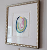 "Joyful Connections-Circle" Original Gestural Art in Custom Wave Frame