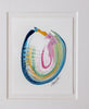 "Joyful Connections-Circle" Original Gestural Art in Custom Wave Frame